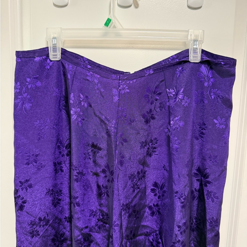 Vietnamese traditional aodai purple dragonfly, pants included set. - Picture 8 of 8
